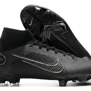 Nike Phantom GT Black Silver Firm-Ground Soccer Shoes