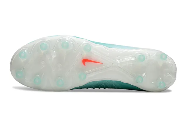 Nike Phantom GT Azul Naranja Alto Tacón Tejido Superior Cuello Ajuste Calcetín Tacón Firme Zapatos de Fútbol 6