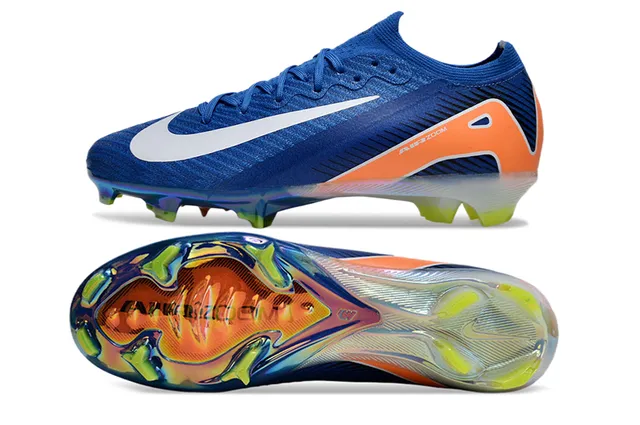 Nike Phantom GT Azul Laranja Low-Cut Knit Upper Lacê Assimétrica Firm-Ground Sapatos de Futebol 5