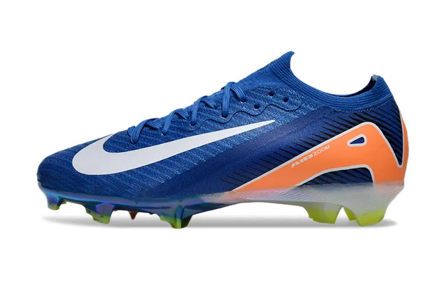 Nike Phantom GT Azul Laranja Low-Cut Knit Upper Lacê Assimétrica Firm-Ground Sapatos de Futebol 7