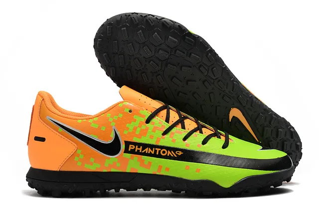 Nike Phantom GT Verde Azul Baixo Corte Malha Sintética Superior Swoosh Turquesa Sobreposição Sapatos de Futebol para Relvado 12