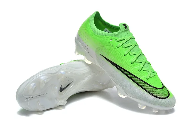 Nike Phantom GT हरा सफेद लो-कट निट अपर असममेट्रिक लेसिंग फर्म-ग्राउंड सोकर जूते 7