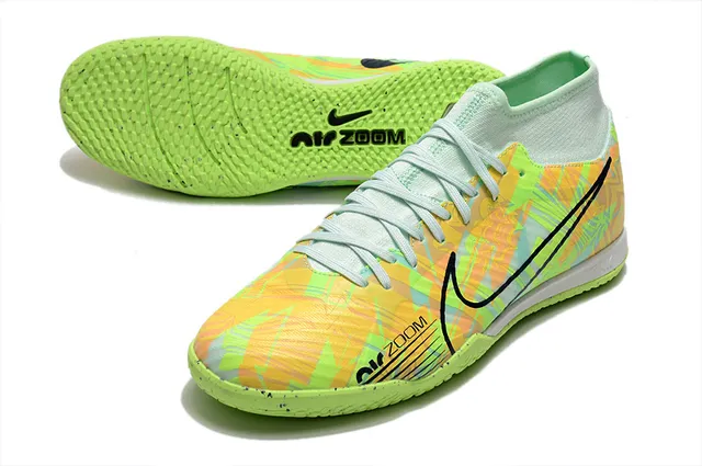 Nike Phantom GT इनडोर सोना गुलाबी धातु चांदी ऊपरी सॉक-फिट कॉलर इनडोर सॉकर जूते 23