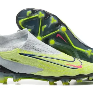 Nike Phantom GT Amarelo Neon Branco Chuteiras de Futebol Firm-Ground
