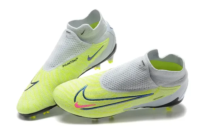 Nike Phantom GT Neon Yellow White Firm-Ground Soccer Shoes 2