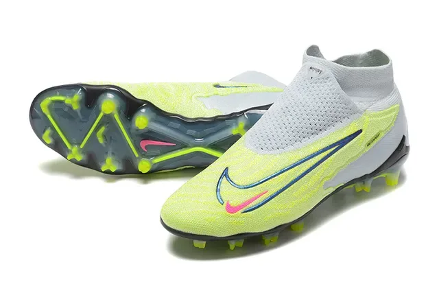 Nike Phantom GT Neon Yellow White Firm-Ground Soccer Shoes 7
