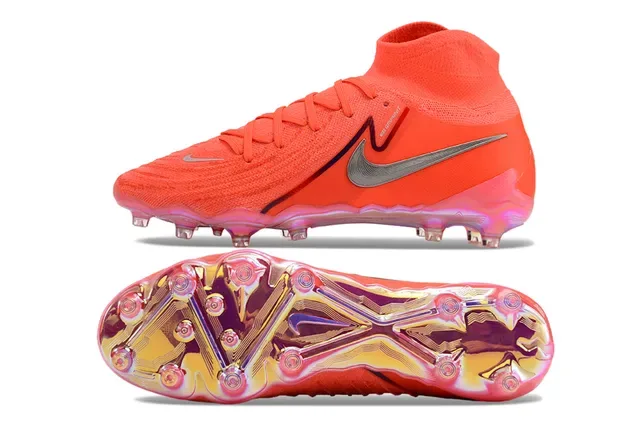 Nike Phantom GT Orange Silver Translucent Firm-Ground Soccer Shoes 6
