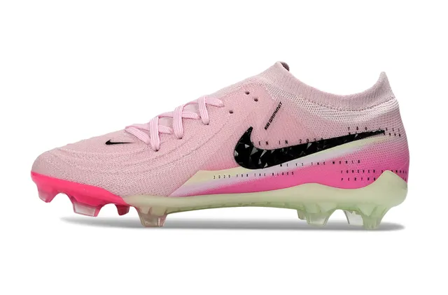 Nike Phantom GT गुलाबी पारदर्शी निट अपर ज्योमेट्रिक Swoosh ओवरले फर्म ग्राउंड फुटबॉल जूते 7