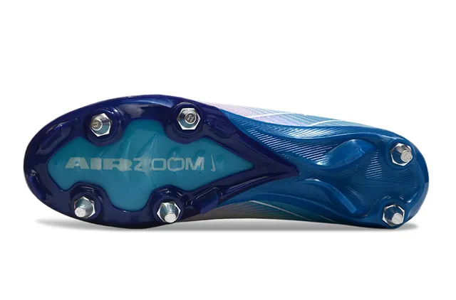 Nike Phantom GT Branco Azul Parte Superior de Malha de Alto Swoosh Iridescente Roxo Sapatos de Futebol para Gramado Firm-Ground 6