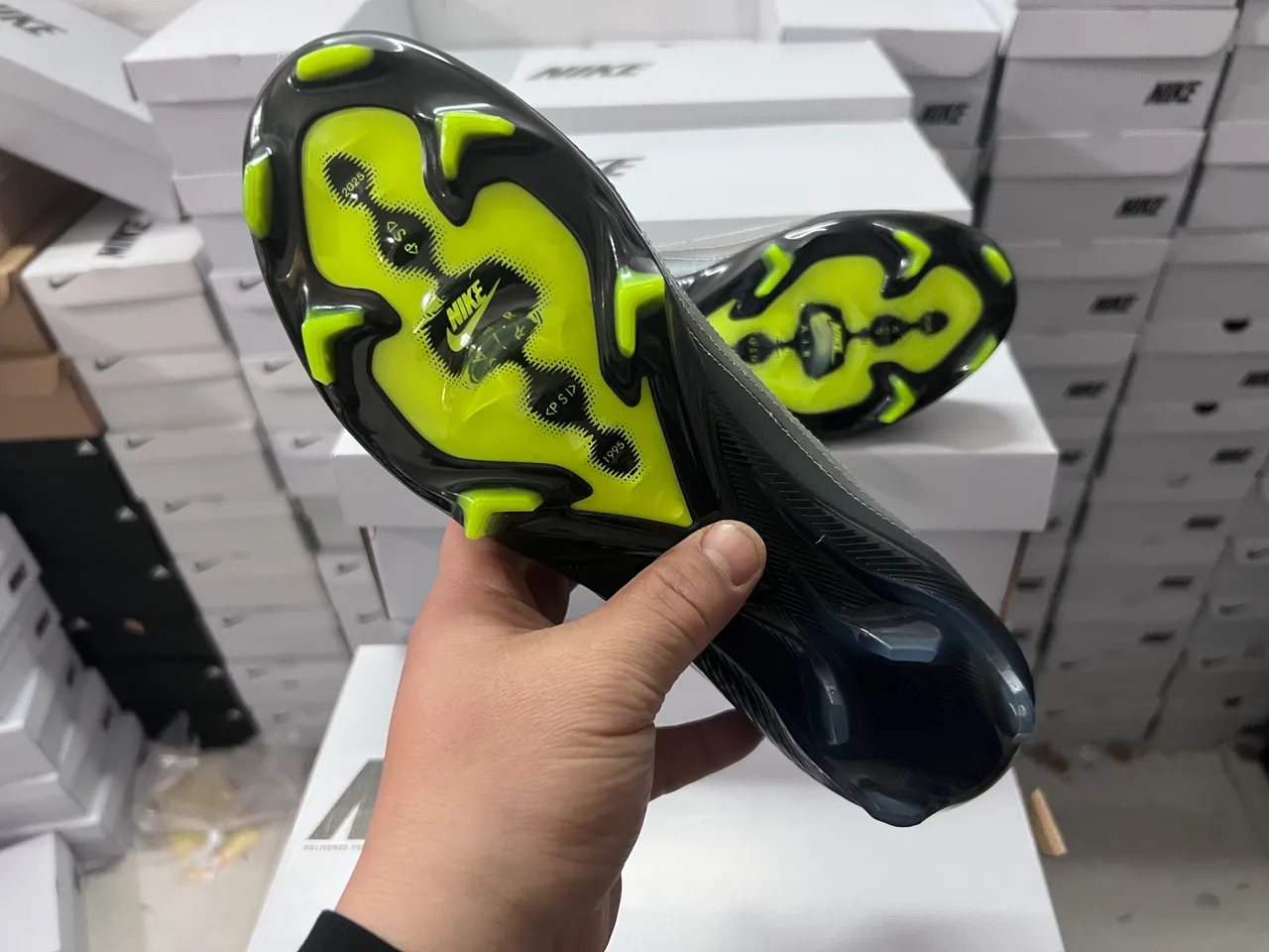 Nike Phantom GT Branco Cinza Baixo Corte Amarração Campo Firme Sapatos de Futebol 7