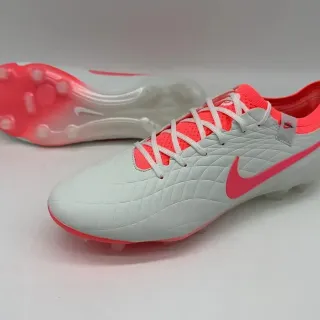 Nike Phantom GT Sapatos de Futebol Branco Rosa Upper Texturizado de Diamante Quiltado Base Firm-Ground