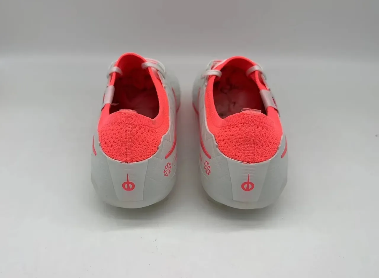 Nike Phantom GT White Pink Quilted Diamond-Textured Upper Firm-Ground Soccer Shoes 3