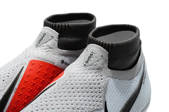 Nike Phantom VSN Light Gray Black Red Firm-Ground Soccer Shoes 11