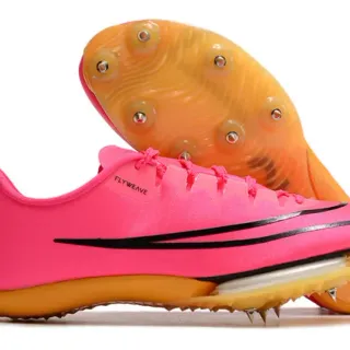 Nike rose orange Flyweave Upper Spike Plate chaussures de course