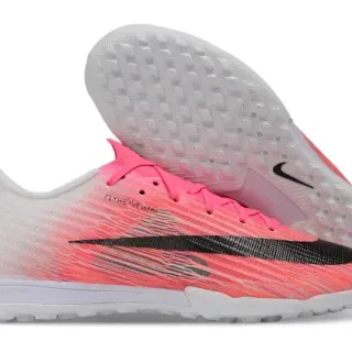 Nike Sapatos de futebol rosa branco Flyweave gradiente Turf