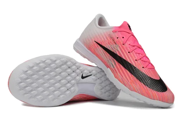 Nike Pink White Flyweave Upper Gradient Turf Soccer Shoes 4