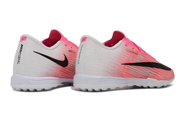 Nike Pink White Flyweave Upper Gradient Turf Soccer Shoes 5