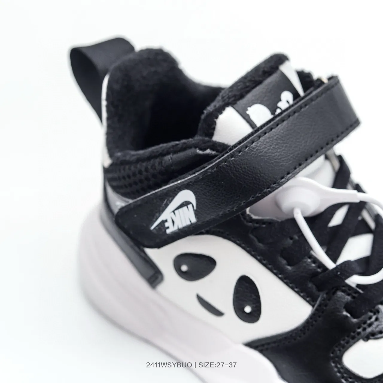 Nike Pink White High-Top Velcro Strap Chunky Sneakers 13