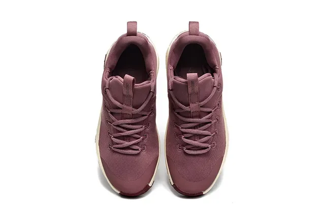 Nike Purple Beige Knit Upper Sculpted Ribbed Midsole Lifestyle Sneakers 2