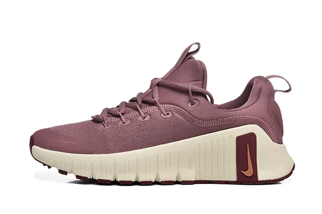 Nike Purple Beige Knit Upper Sculpted Ribbed Midsole Lifestyle Sneakers 6