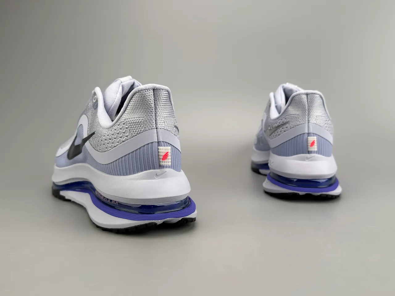 Nike Purple White Engineered Mesh Upper Full-Length Visible Air Zoom Unit Running Shoes 8