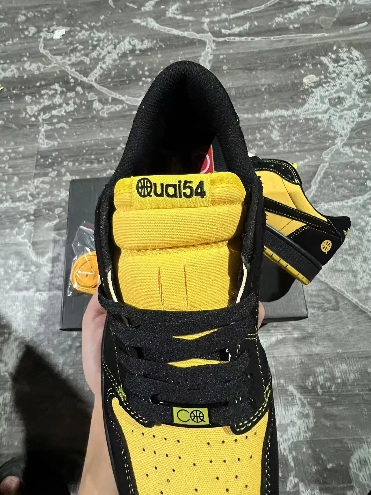 Nike SB Dunk Low Black Yellow Skateboard Shoes 4