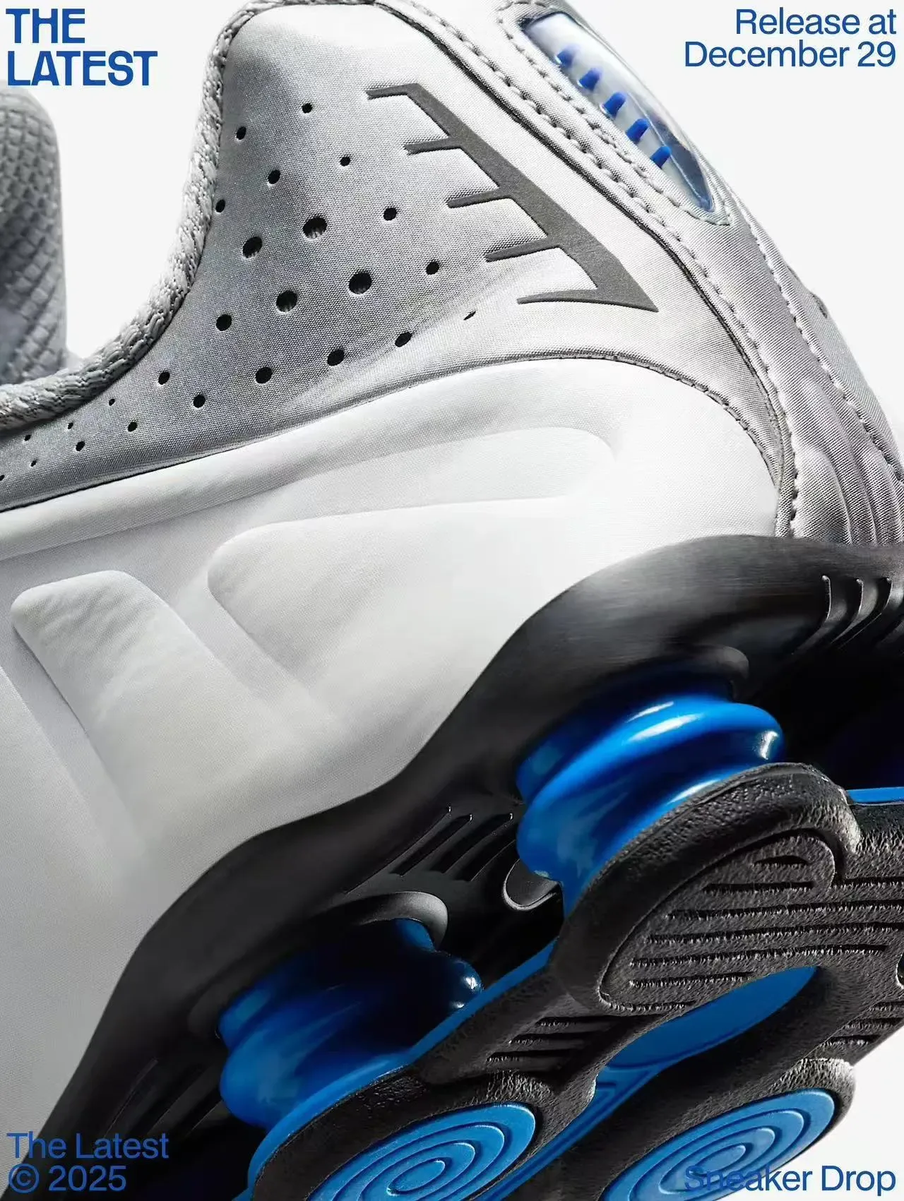 Nike Shox NZ White Gray Blue Lifestyle Sneakers 11
