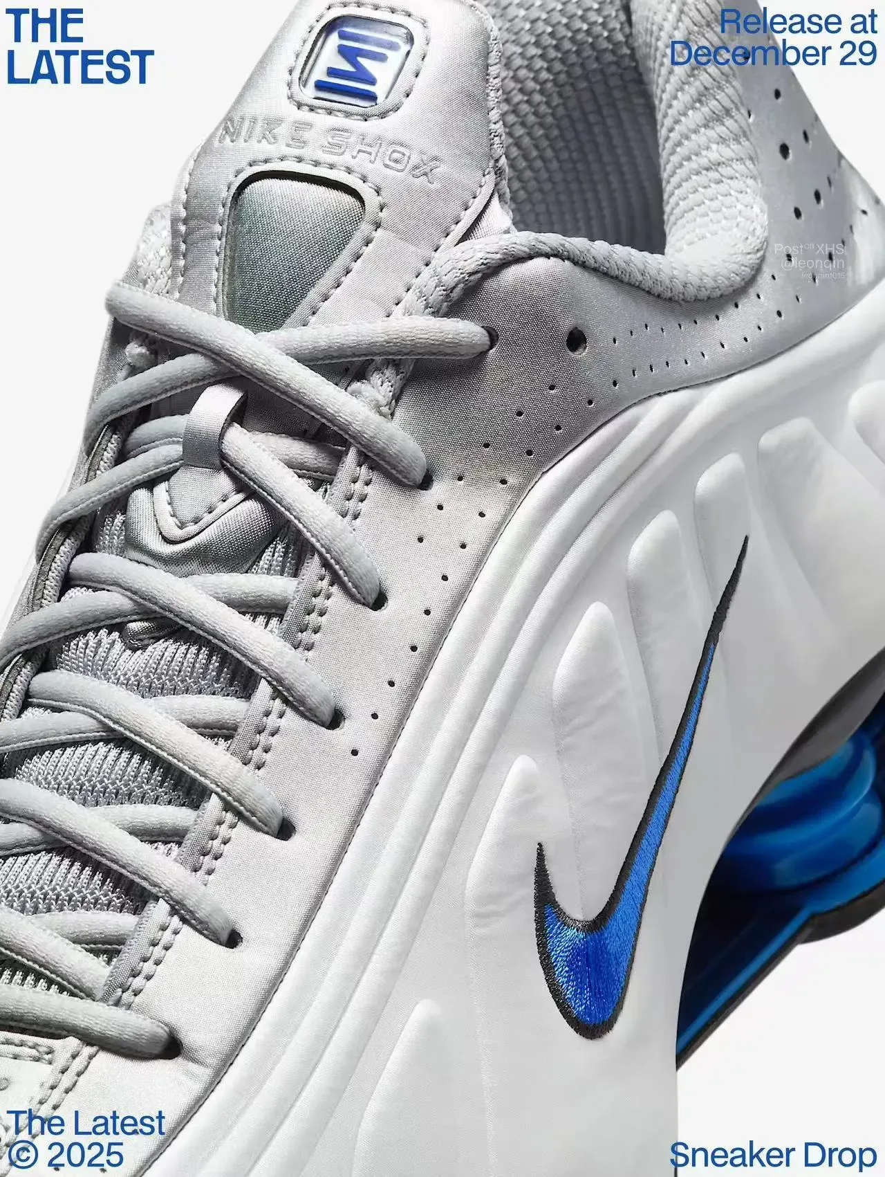 Nike Shox NZ White Gray Blue Lifestyle Sneakers 12