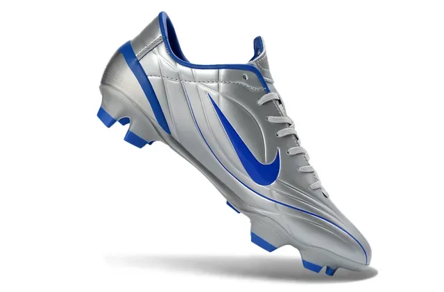 Nike Silver Blue Metallic Superior Sintético Royal Swoosh Y Trim Firm-Ground Zapatos De Fútbol 2