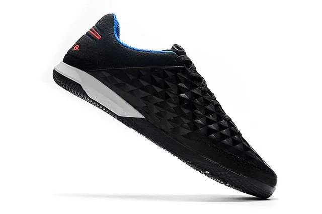 Nike Tiempo Legend Azul Verde Superior Acólchada en Diamante Panel Lateral Perforado Zapatos de Fútbol Indoor 15