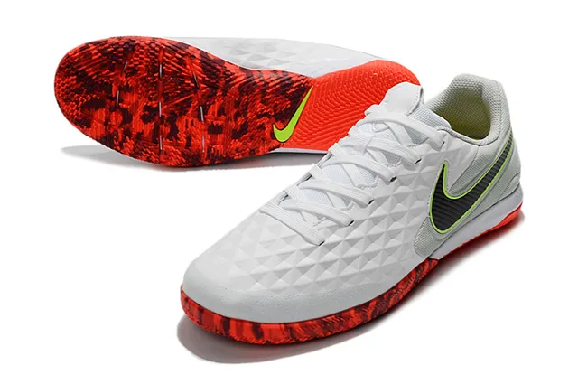 Nike Tiempo Legend Azul Verde Superior Acólchada en Diamante Panel Lateral Perforado Zapatos de Fútbol Indoor 24