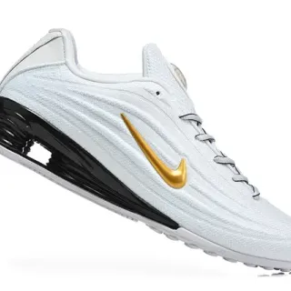 Nike White and Gold Swoosh Lifestyle Sneaker