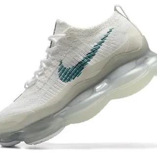 Nike Blanc Bleu Flyknit Upper Unité d'Air Visible Plein Longueur Lifestyle Sneakers