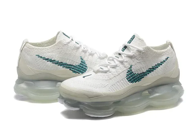 Nike Blanc Bleu Flyknit Upper Unité d'Air Visible Plein Longueur Lifestyle Sneakers 5