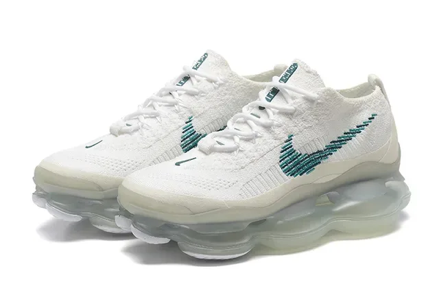Nike Blanc Bleu Flyknit Upper Unité d'Air Visible Plein Longueur Lifestyle Sneakers 7