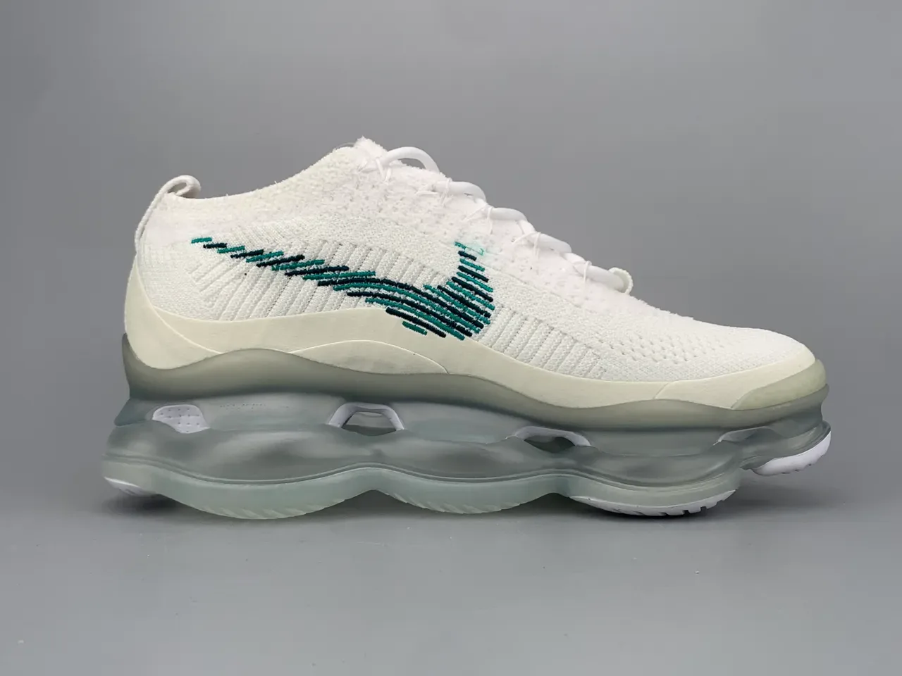 Nike Blanc Bleu Flyknit Upper Unité d'Air Visible Plein Longueur Lifestyle Sneakers 17