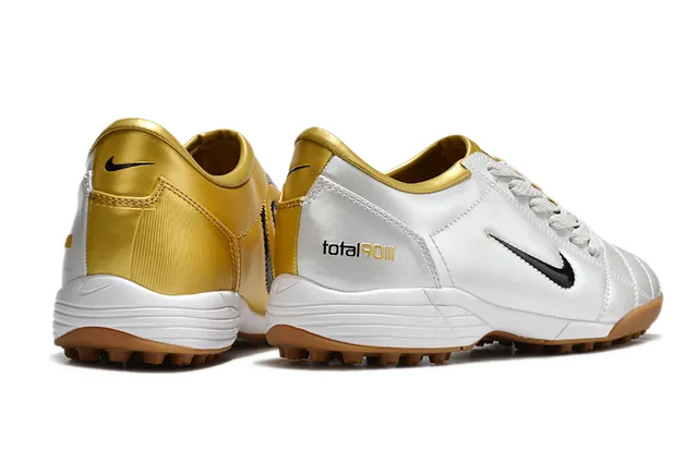 Nike Sapatos de futebol para relva branco e verde low-top acolchada sintética superior 5