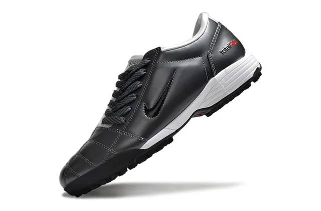 Nike Sapatos de futebol para relva branco e verde low-top acolchada sintética superior 10