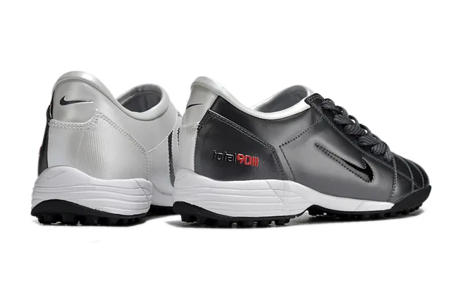 Nike Sapatos de futebol para relva branco e verde low-top acolchada sintética superior 12
