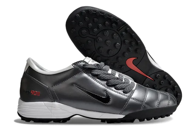 Nike Sapatos de futebol para relva branco e verde low-top acolchada sintética superior 13