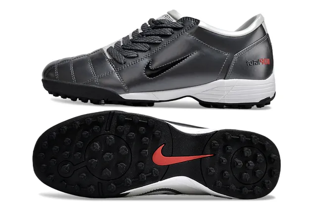 Nike Sapatos de futebol para relva branco e verde low-top acolchada sintética superior 14