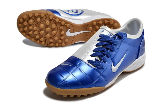Nike Sapatos de futebol para relva branco e verde low-top acolchada sintética superior 18