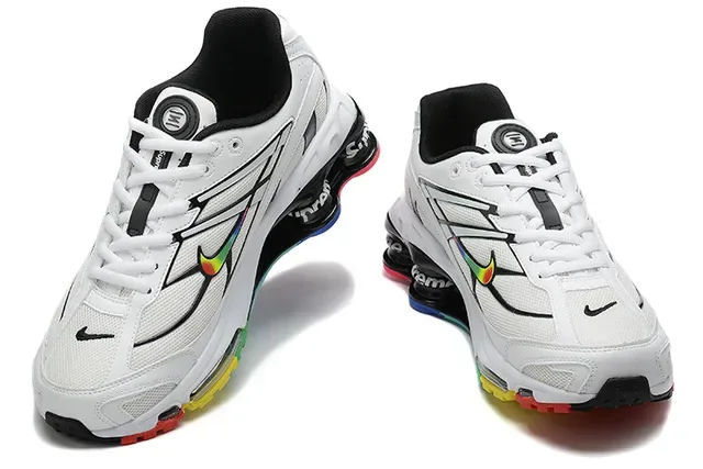 Nike Blanco Multicolor Low-Top Silueta Capas Sintético Jaula Superposiciones Zapatillas Lifestyle 3