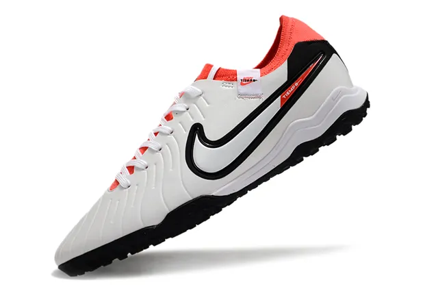 Nike White Orange Synthetic Upper Padded Collar Turf Soccer Shoes 3