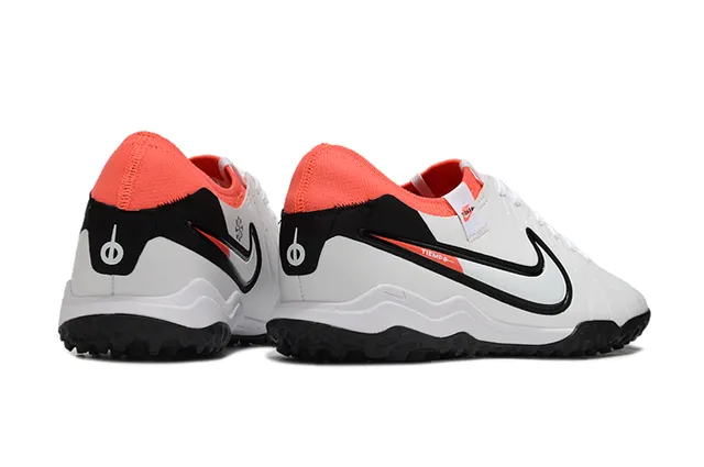 Nike White Orange Synthetic Upper Padded Collar Turf Soccer Shoes 5