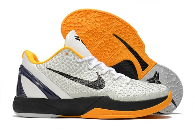 Nike White Orange Textured Honeycomb Upper Low-Top Silhouette Basketball Shoes 4