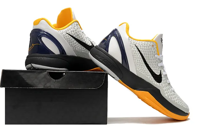 Nike White Orange Textured Honeycomb Upper Low-Top Silhouette Basketball Shoes 6