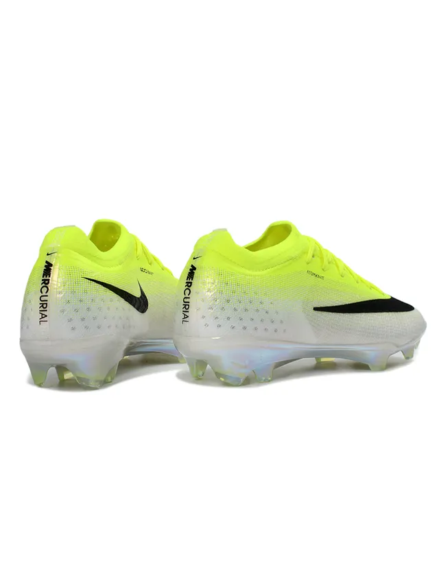 Nike Amarelo Preto Baixo Ajuste de meia Superior Iridescente Transparente Placa da sola Grama firme Sapatos de futebol 5