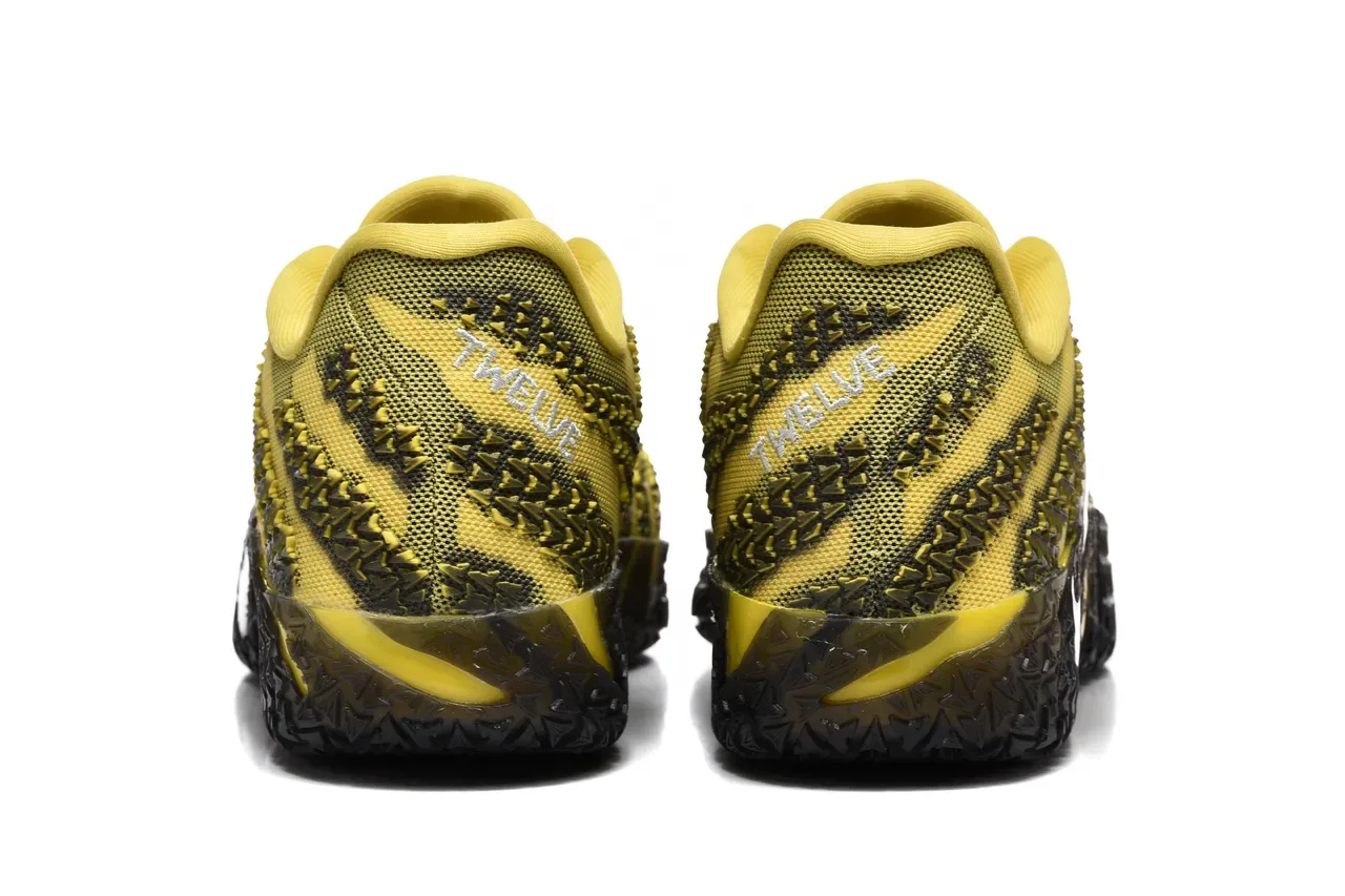 Nike Yellow Black Zebra Stripe Pattern ZoomX Midsole Branding Sneakers 3