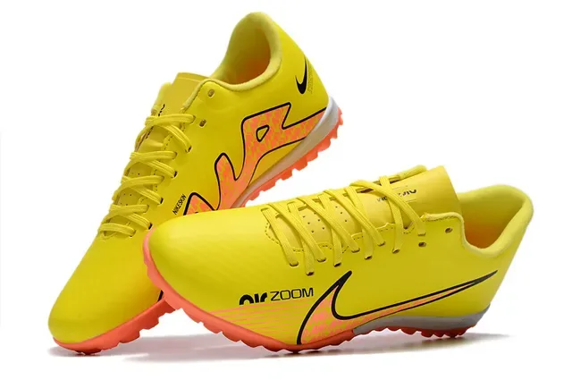 Nike Jaune Orange Bas Haut Synthétique Picots Coniques Moulés Herbe Artificielle Chaussures de Football 2